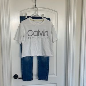 Calvin Klein jeans size 29 and top M/L